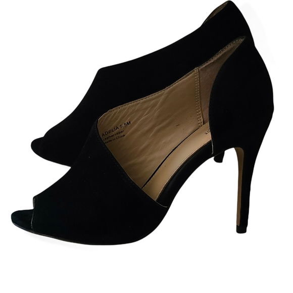 Botkier Adelia D'orsay Peep toe Slip on suede bootie heels size 5.5 - Picture 4 of 12